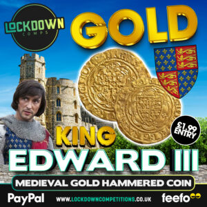Edward II medieval gold hammered quarter noble