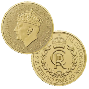 coronation king charles 111 2023 gold 1/4 oz coin