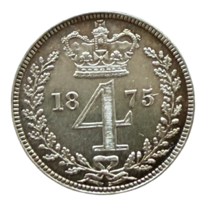 1875 silver four pence